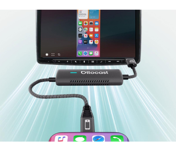 Ottocast CA450-T Mirror Touch CarPlay czarny - 1502872 - zdjęcie 5